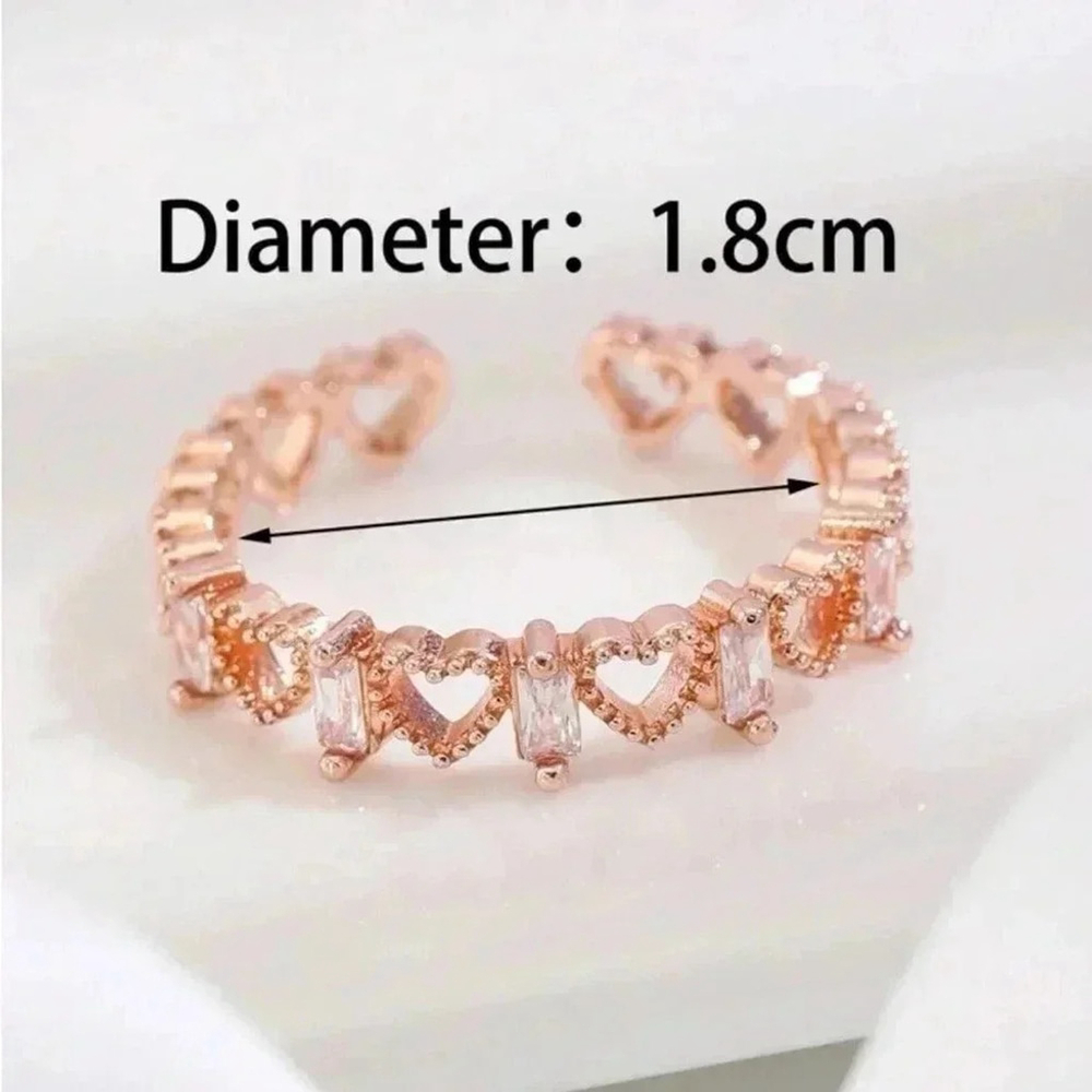 ⚠️Clearance Rose Gold Heart Design Ring - Picture 3 of 5